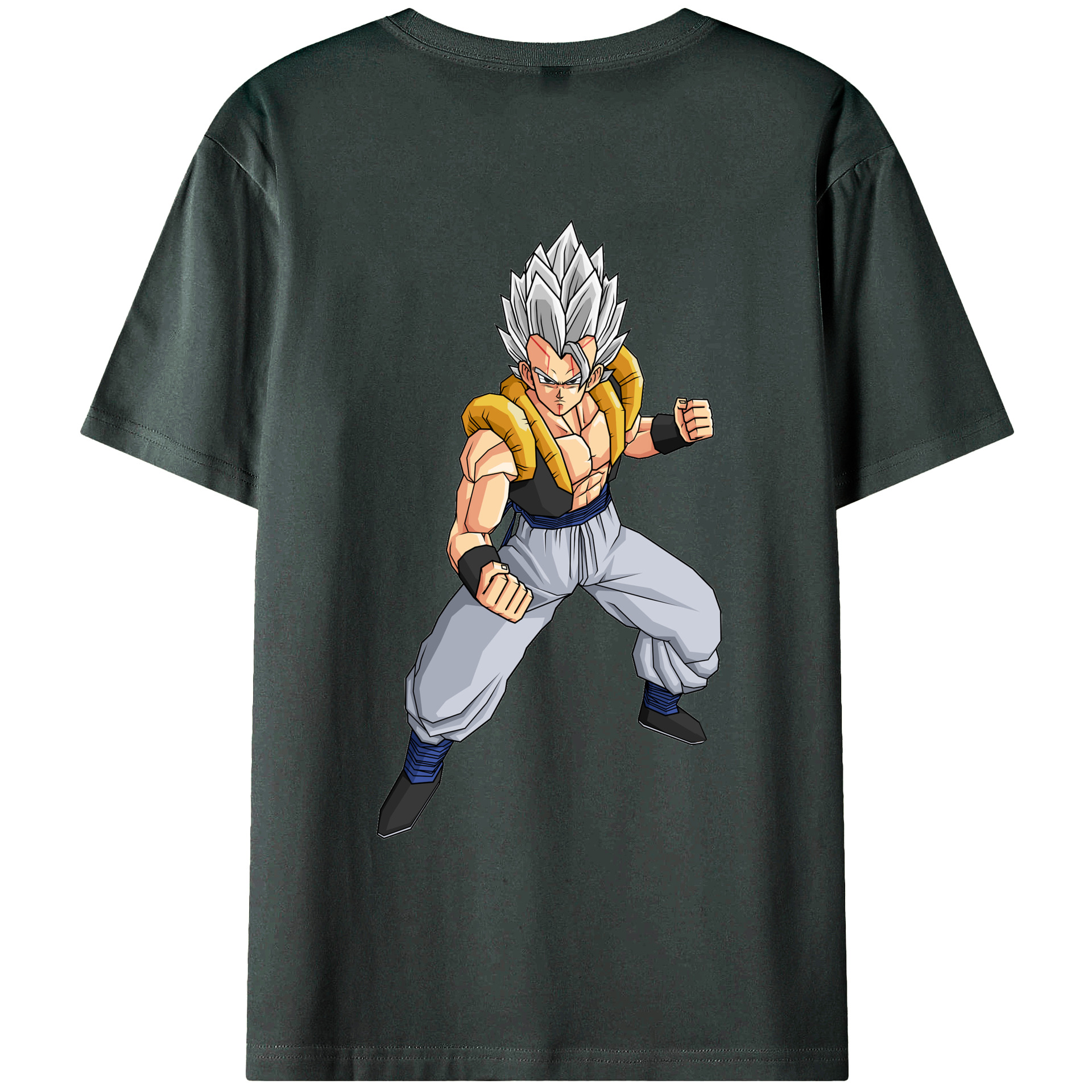 （画像用） ドラゴンボール ベジータ四世（Bejīta Yonsei）DRAGON BALL Vegeta IV 綿100％ メンズ半袖Tシャツ（バックプリント） 通気性